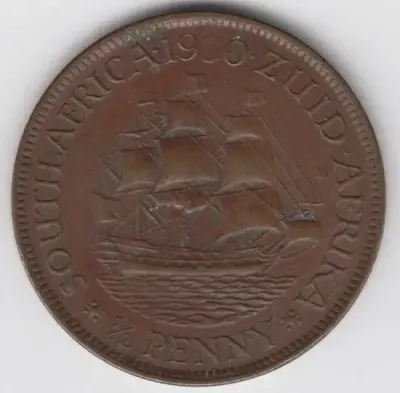 1930 SA Union half penny with bad strike `3` error - as per photo