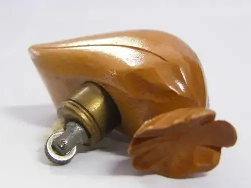 Wooden - Gas Piezoelectric table lighter - 6 x 4cm - as per scan
