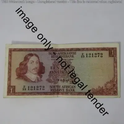 South Africa 1975 TW de Jongh R1 note - replacement Z33