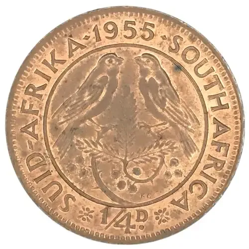 1955 SA Union Farthing - UNC - cracked die obverse