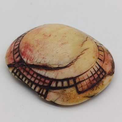 Original Ovambo Omakipa/Ekipa button from Namibia