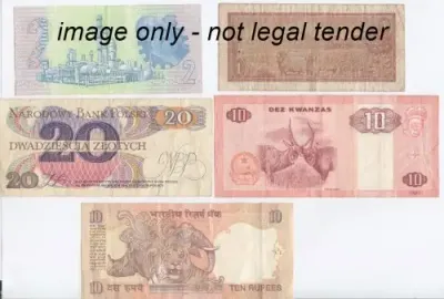 Lot of 10 world banknotes