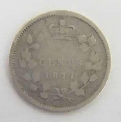 1871 Canada 5 cent well worn