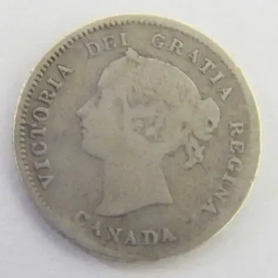 1871 Canada 5 cent well worn