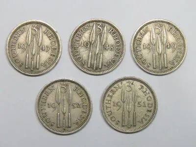 Full Set of Southern Rhodesia Copper - Nickel
