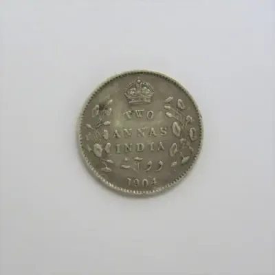 1904 British India 2 annas XF