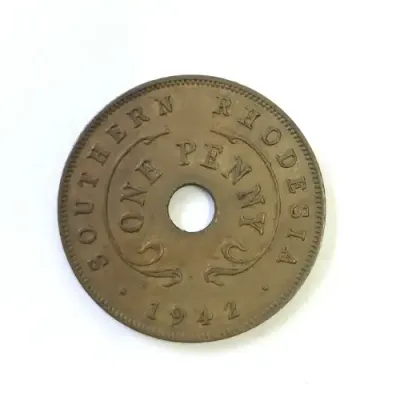 1942 Southern Rhodesia bronze penny XF