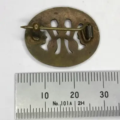 For Home and Country pin Brooch - Lovely with inlays