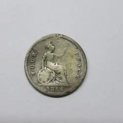 1854 Great Britain groat - 4 pence - Well used