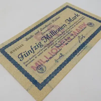 Aachen 1923 banknote 50 Million Mark - Excellent condition