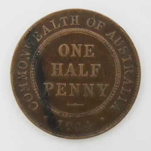 Australia 1914 H half penny VF+