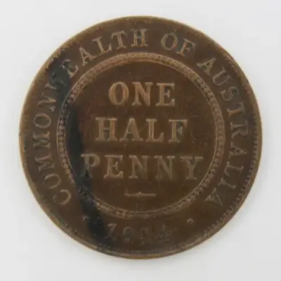 Australia 1914 H half penny VF+