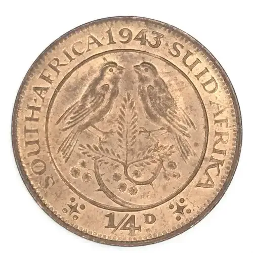 1943 SA Union Farthing - UNC