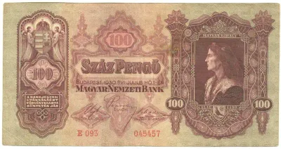 1930 Hungary 100 Pengo