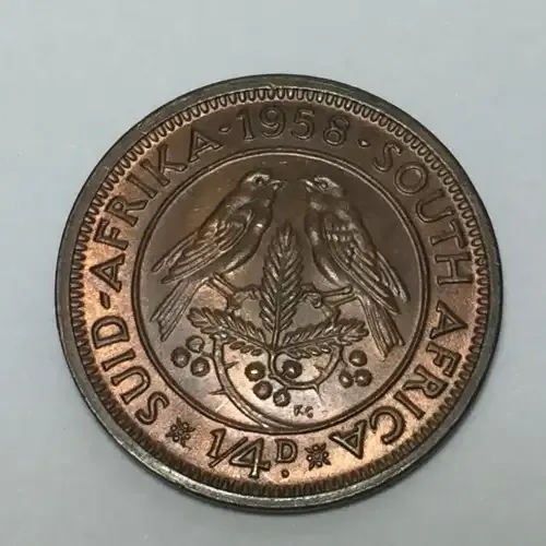 South Africa 1958 farthing UNC