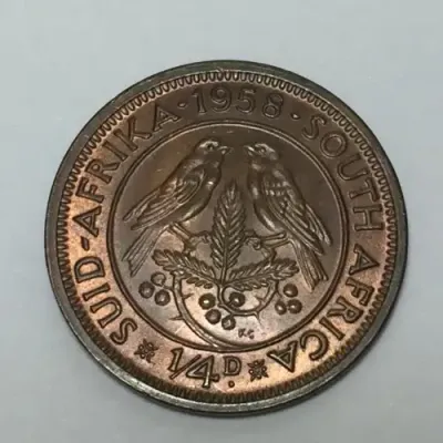 South Africa 1958 farthing UNC