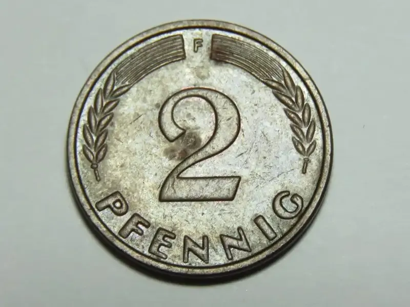 Germany 1958 F 2 pfennig - AU+