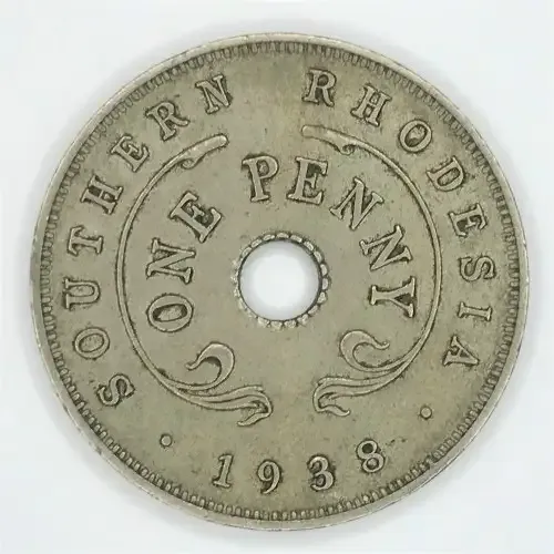 1938 Southern Rhodesia penny - XF
