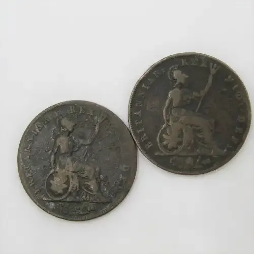 1826 and 1827 Greta Britain George IV half pennies