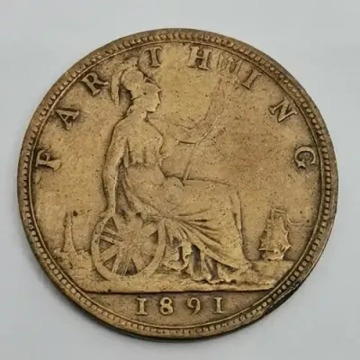 Great Britain 1891 Victoria farthing