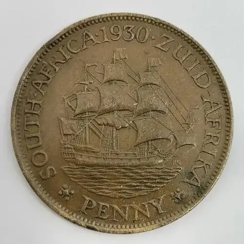 South Africa 1930 penny VF+