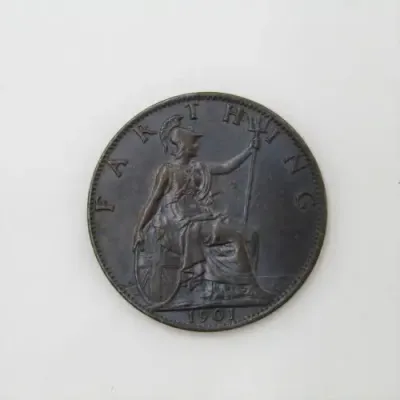 1901 Great Britain Victoria Farthing - Au