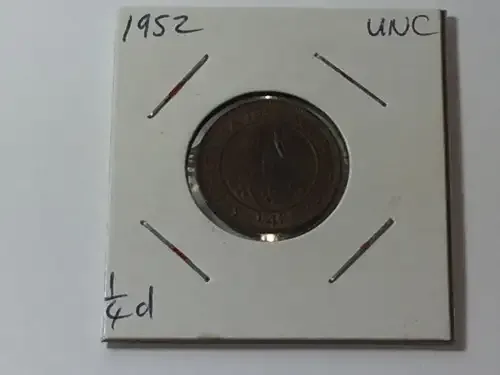 South Africa 1952 farthing UNC - excellent coin