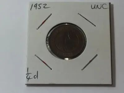 South Africa 1952 farthing UNC - excellent coin