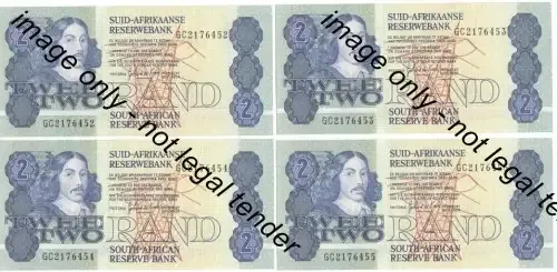 GPC de Kock 1984 R2 notes - 4 with consecutive numbers - UNCIRCULATED