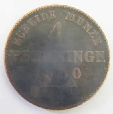1850 German States 4 Pfennige (90 Einen Thaler) - `A` mintmark