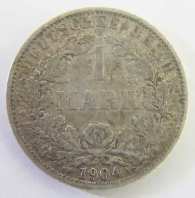 1904 Deutsches Reich 1 Mark - VF - `A` mintmark