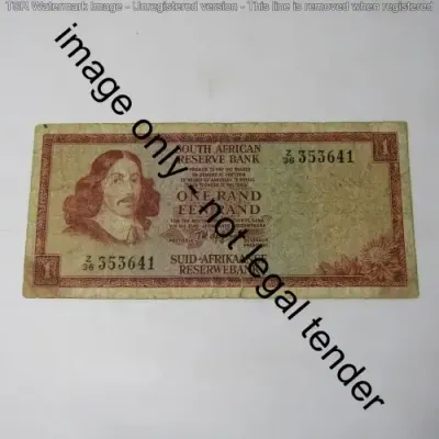 TW de Jongh small and large R1 banknotes plus extra 236 replacement note
