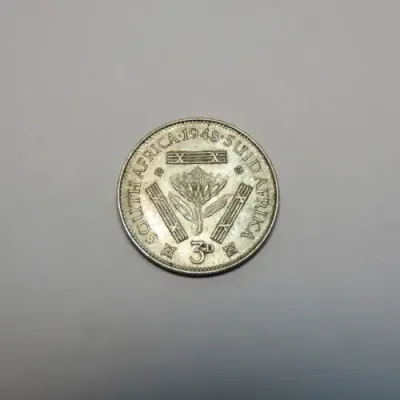 1948 South Africa three pence - AU