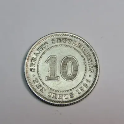 1926 Straits Settlements 10 cents - Silver - XF