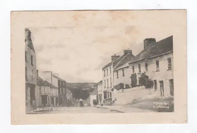 Postcard sent from Ballingarry Ireland to Waterford Ireland 24 December 1915 with British half penny