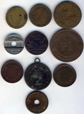 Lot of 10 tokens / medallions - Sold as a lot