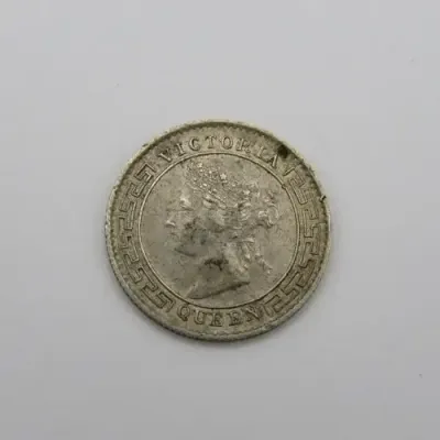1900 Ceylon silver 10 cent XF