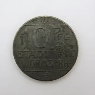 1918 Germany Notgeld 10 Pfennig WORMS (Hesser)
