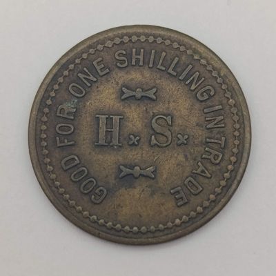 Antique Hermann Sohr 1 Shilling token issued circa 1911-1923 in De Aar