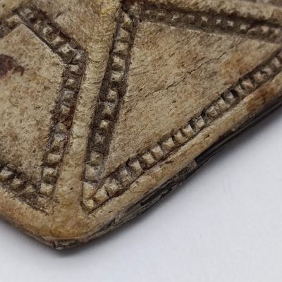 Original pyramid shaped Ovambo Omakipa/Ekipa with elephant hair on edge