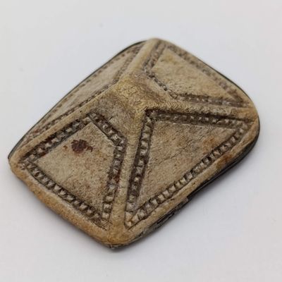 Original pyramid shaped Ovambo Omakipa/Ekipa with elephant hair on edge