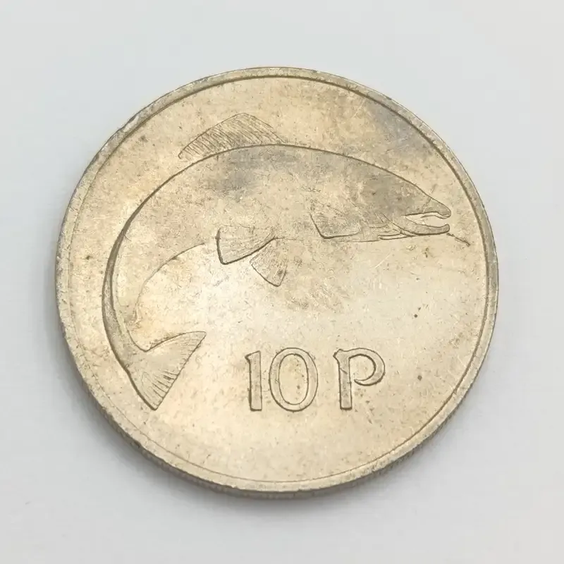 Ireland 1976 Ten pence - double strike on EIRE and Date visible - rare