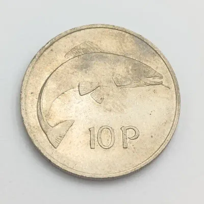 Ireland 1976 Ten pence - double strike on EIRE and Date visible - rare
