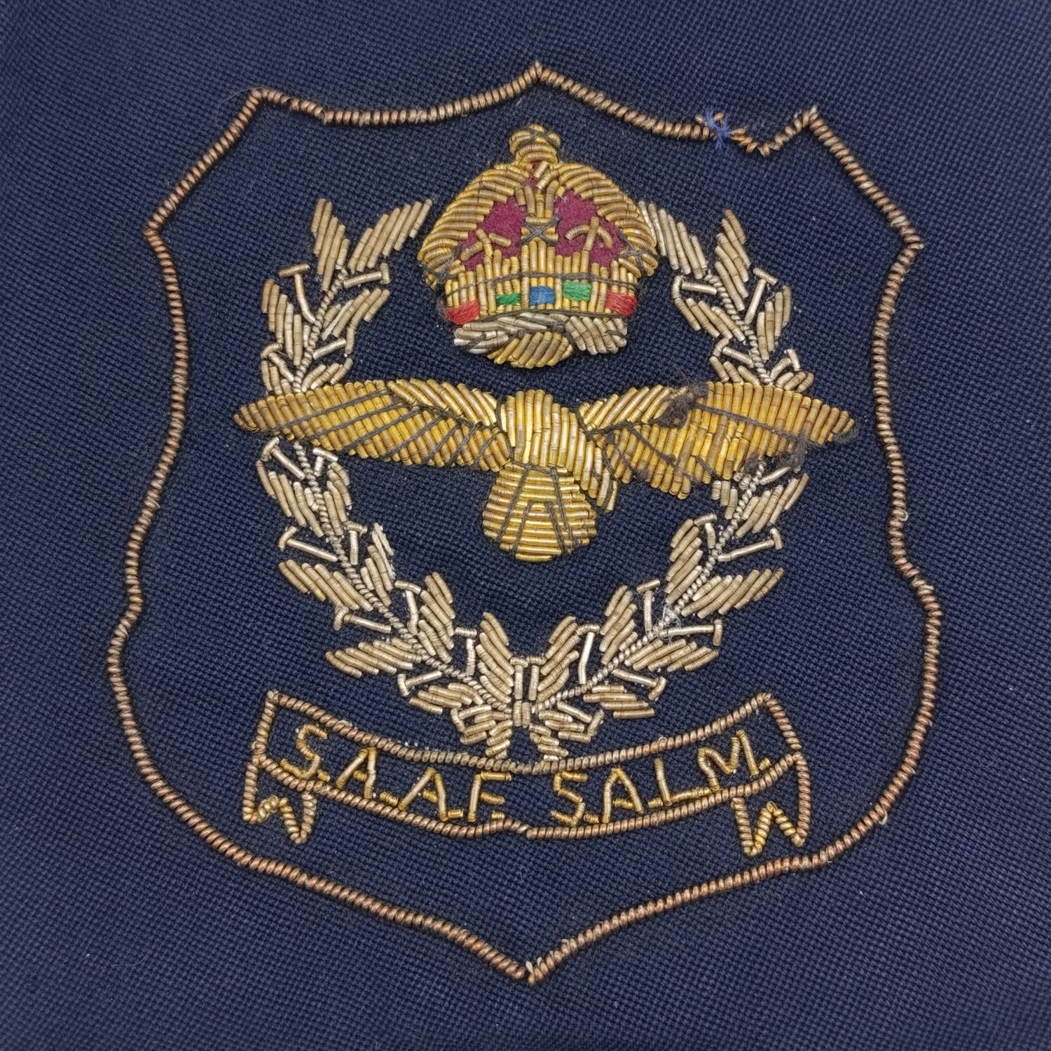 WW2 SA Air Force bullion wire cloth badge