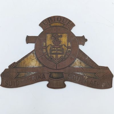 Regiment University of Cape Town copper plaque