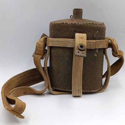 WW2 South African army water bottle with sling