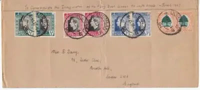 Unofficial 6 June 1937 Cover to commemorate the Inauguration of the flying boat service, as per scan
