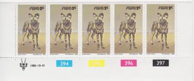SWA - Set of Control Strips Third Decimal Definitive Issue - 1 Oct 1980, SACC 358-374, as per scan