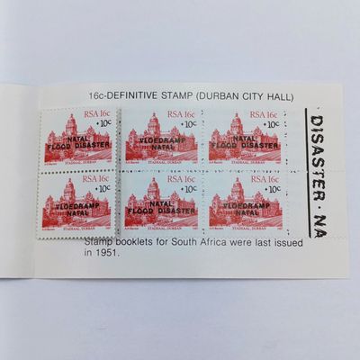 Lot of 4 different Flood disaster Natal unused stamp booklets with all stamps