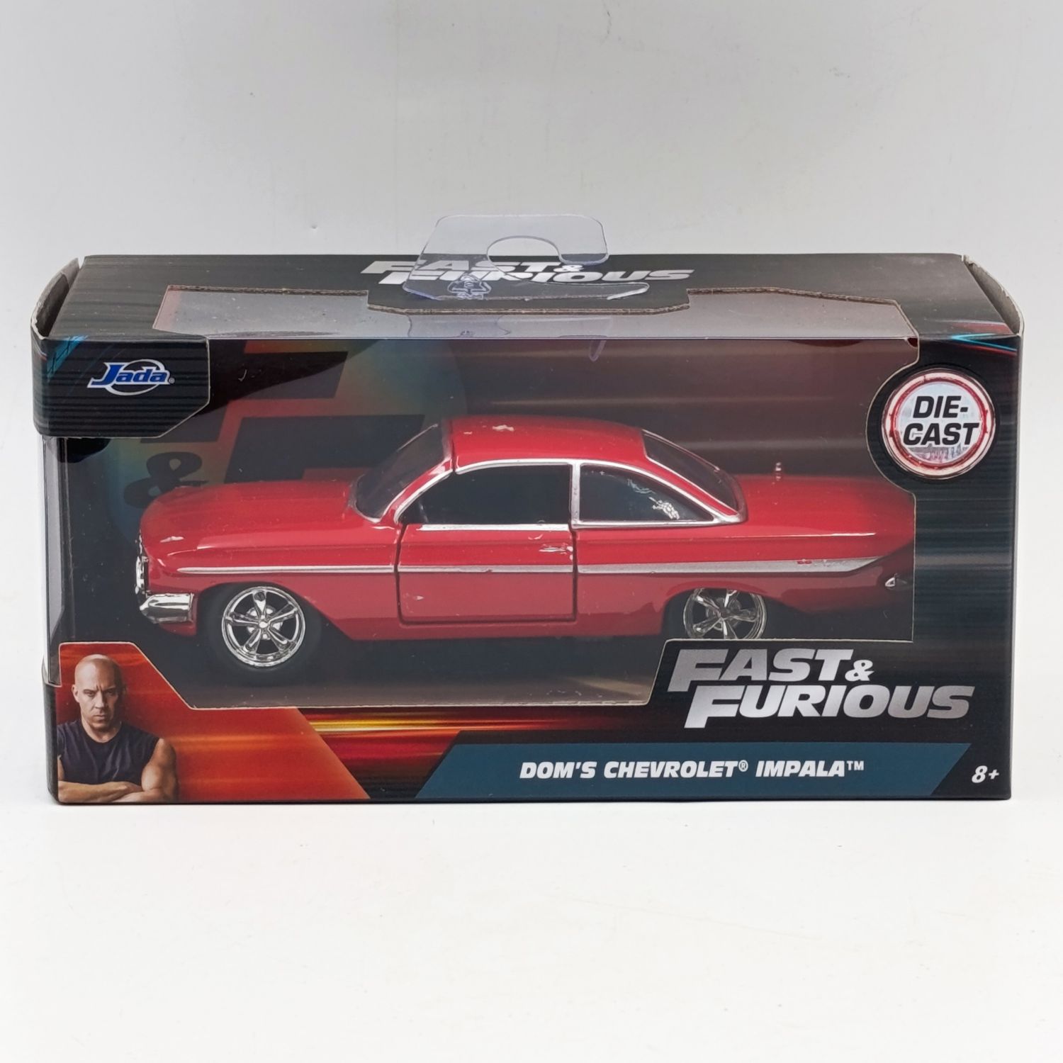 Jada Fast and Furious Dom&#39;s Chevrolet Impala die-cast model car in box - scale 1/32